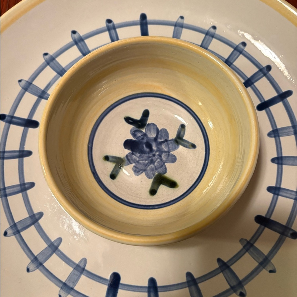 Louisville Stoneware Serving Dish Chip and Dip Brooke Pattern - Picture 3 of 6